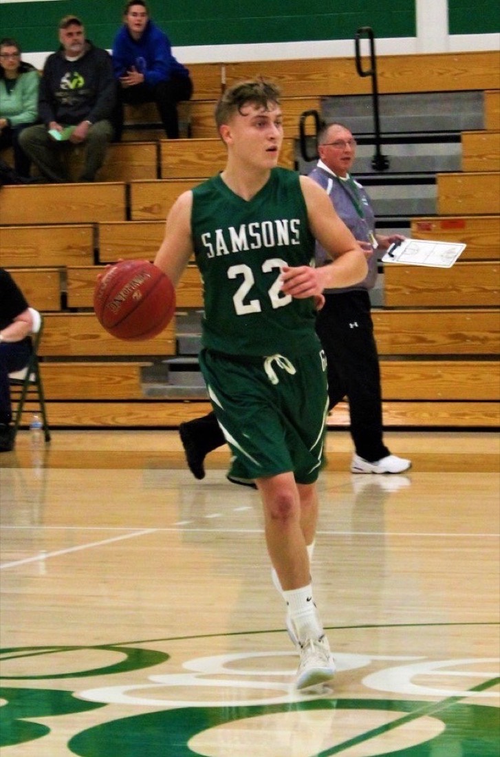 Jared playing competitive basketball